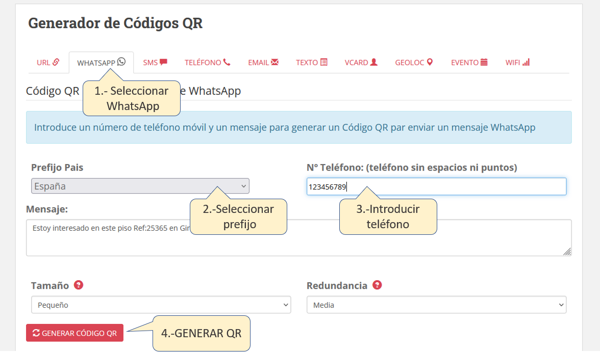 Como generar Codigos Qr Whatspp con nuestro generador gratuito codigos-qr.com